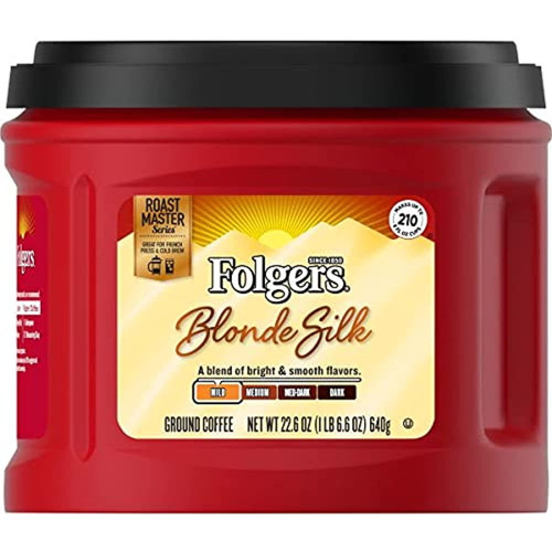 Folgers Caffeine Ground Blonde Silk Coffee, 22.6 Oz