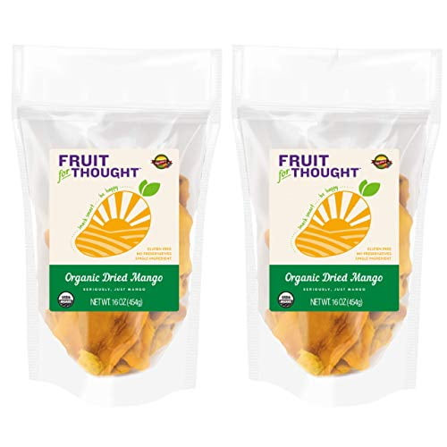 Fruit For Thought Dried Fruit (organic Dried Mango, 16 Ounce (pack Of 2))