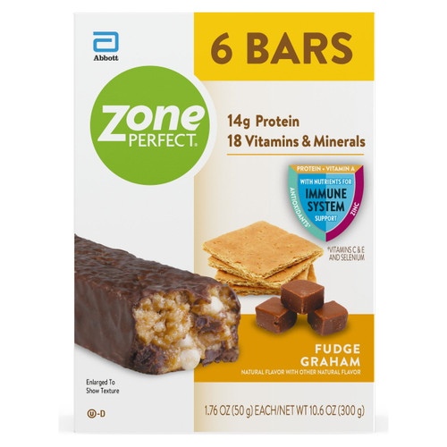 Zoneperfect Protein Bars, Snack For Breakfast Or Lunch, Fudge Graham, 6 Count