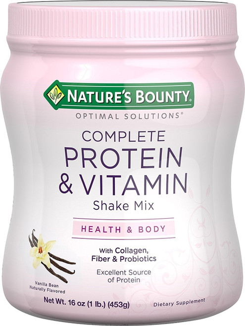 Natures Bounty Optimal Solutions Protein Shake Vanilla, 16 Ozs