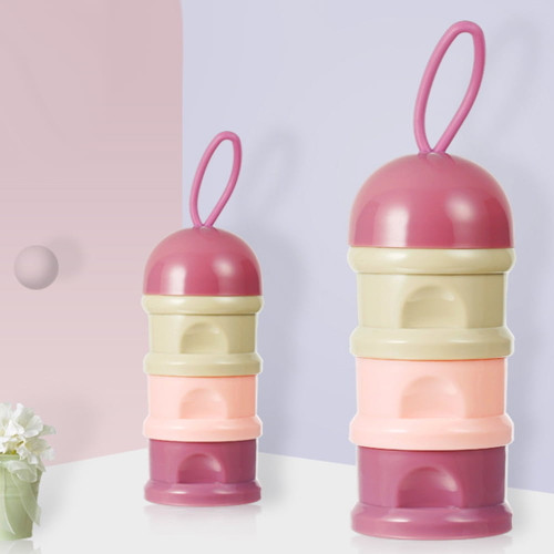 Raox Portable Multicolor 3-layer Baby Milk Powder Rice Flour Storage Box Container