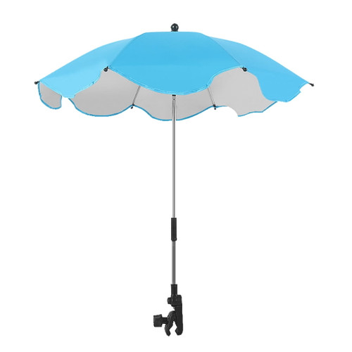Ruziyoog Black Friday Universal Baby Pram Umbrella Shade Umbrella Uv Sunshade For Stroller,pushchair With Umbrella Mount Holde For Wheelchairs, Walker, Rollator, Biycle, Pram, Stroller, Black Blue