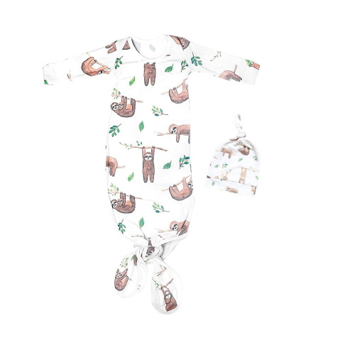 Lsfyszd 0-6m Newborn Baby Girl Boy Sleeping Bags Animals/striped/plaid/dinosaur Long Sleeve Sleepwear+hat Spring Summer Full