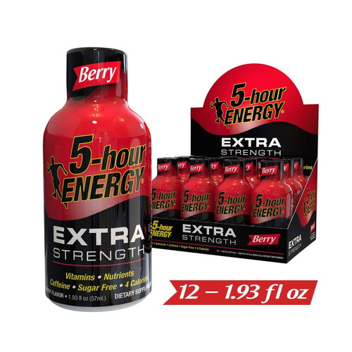 5-hour Energy Shot, Extra Strength Berry, 1.93 Oz, 12 Count
