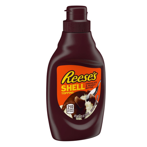 Reese's Chocolate And Peanut Butter Shell Topping, Dessert, 7.25 Oz, Bottle