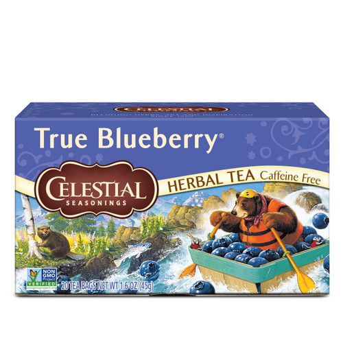 Celestial Seasonings True Blueberry Herbal Tea Bags, 20 Ct