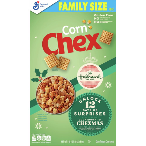 Corn Chex Breakfast Cereal, Gluten Free, 18 Oz Box