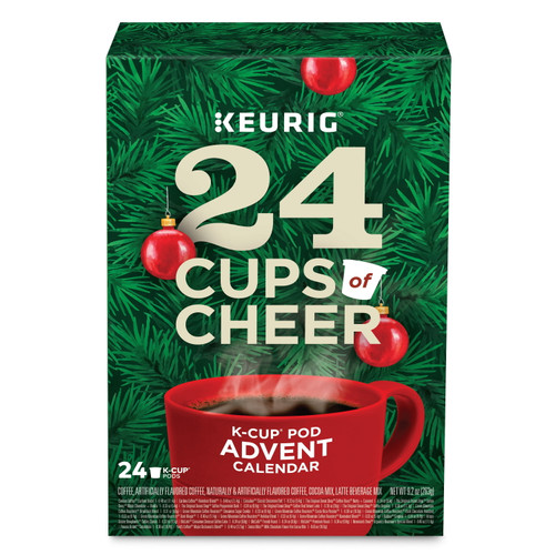 Keurig Advent Calendar Variety Pack Single Serve Pods, Medium Roast, Coffee Pods, 24 Ct