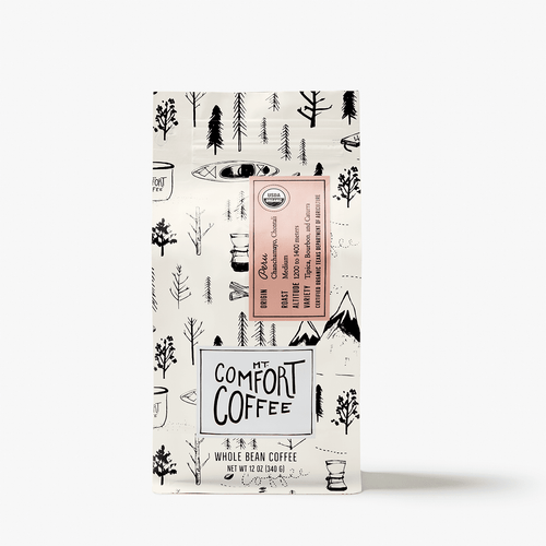 Mt. Comfort Coffee Organic Peru Medium Roast, 12 Oz Bag