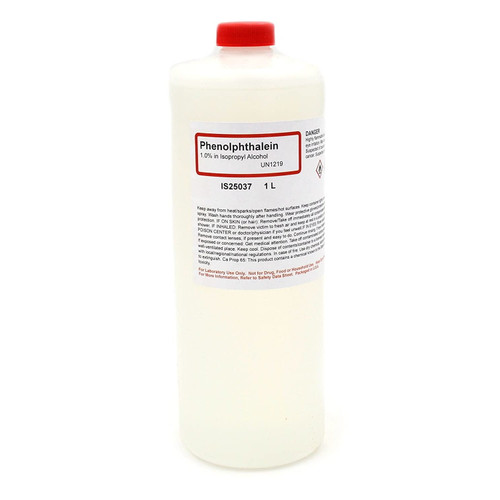 1% Phenolphthalein Solution, 1l - The Curated Chemical Collection, 1 Liter Bottle Of Phenolphthalein