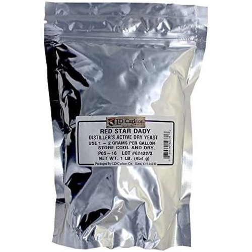 Woamkyn Dady 9804 Distillers Active Dry Yeast, 1lb, Ferments Up To 22 Percent Before Slowing