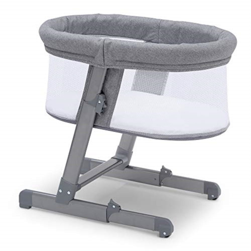Simmons Kids Oval City Sleeper Bassinet, Grey Tweed