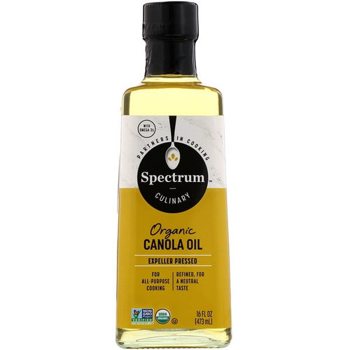 Spectrum Culinary Organic Canola Oil Expeller Refined 16 Fl Oz Pack Of 4