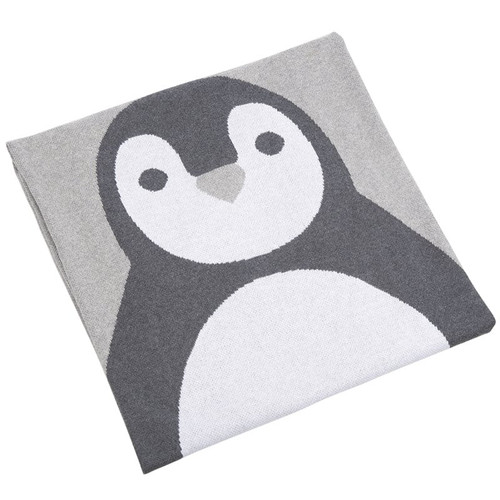 Safavieh Olly The Penguin Baby Throw, Grey/white