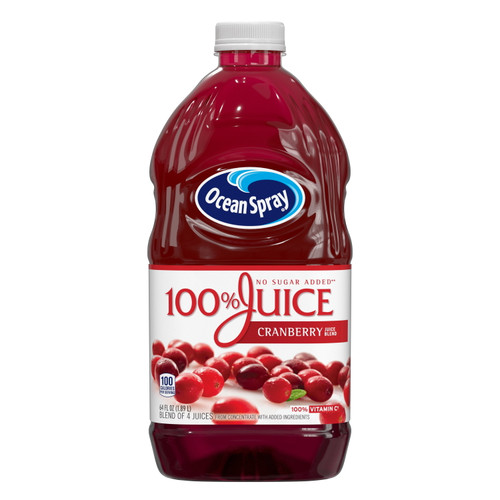 Ocean Spray No Sugar Added Cranberry 100% Juice, 64 Fl Oz