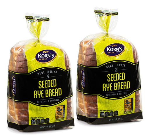 Rye Bread With Seeds -2 Pack-16 Oz Per Loaf | Delicious Sandwich Bread | Kosher Bread | Fresh Bread | Dairy & Nut Free | 2-3 Day Shipping | Stern’s Bakery