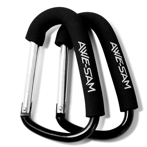 2 Pack Of X- Large Stroller Hooks Carabiner Hooks For Bags Groceries