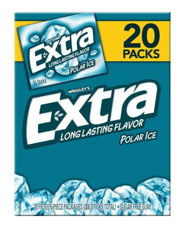 Wrigley's Extra Polar Ice Gum 20 Pack. 15 Count.