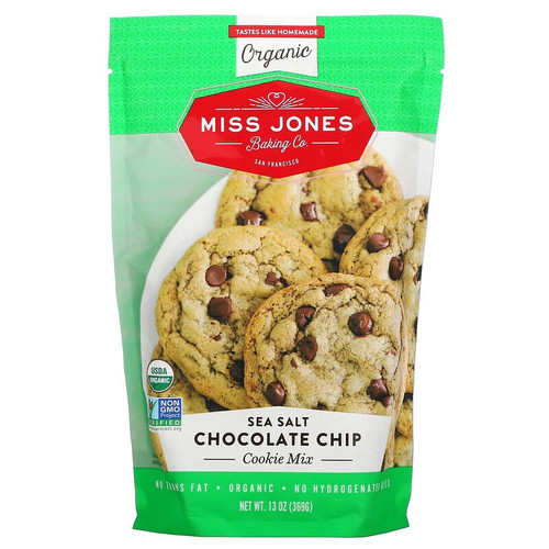 Miss Jones Baking Co, Organic Cookie Mix, Sea Salt Chocolate Chip, 13 Oz Pack Of 2