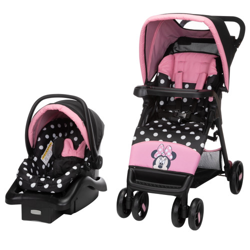 Disney Baby Minnie Mouse Simple Fold Lx Travel System, Peeking Minnie