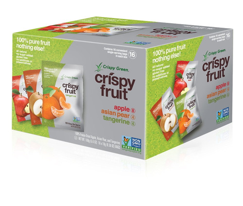 Crispy Green Freeze-dried Fruit, Single-serve, Variety Pack, 0.35 Ounce (pack Of 16)