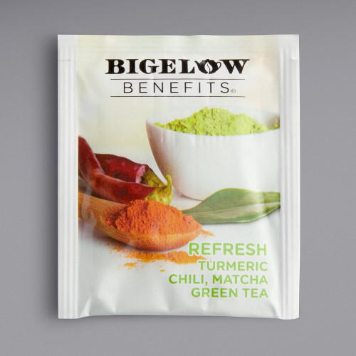Bigelow Benefits Turmeric Chili Matcha Green Tea Bags - 18/box