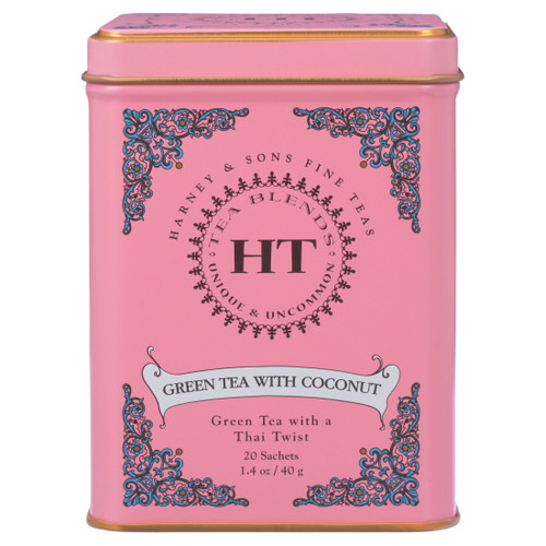 Harney & Sons, Green Tea With Coconut, 20 Ct
