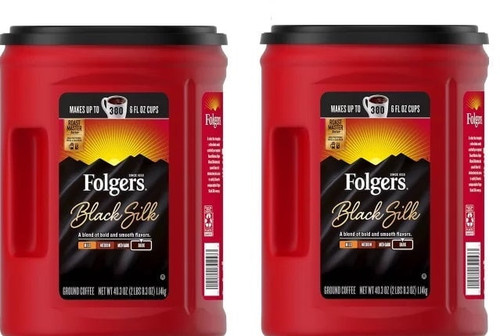 Pack Of 2 Folgers Black Silk Ground Coffee (40.3 Oz.) Each