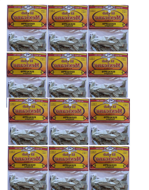 Whole Eucalyptus Leaves Hojas De Eucalipto For Tea 0.25 Oz 12 Bags