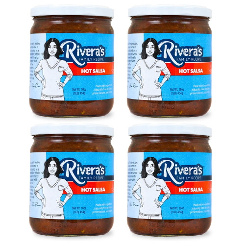 Rivera's Family Recipe Salsa Hot (16 Oz, Pack Of 4)