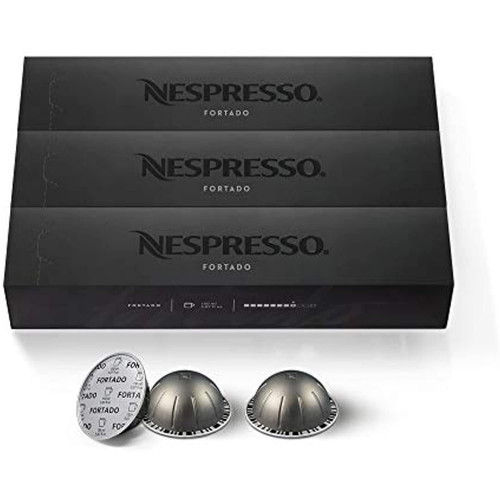 Nespresso Capsules Vertuoline, Fortado Gran Lungo Americano, Dark Roast Espresso Coffee, 30 Count Coffee Pods, Brews 5.07 Fl Ounce - 10 Count (pack Of 3)