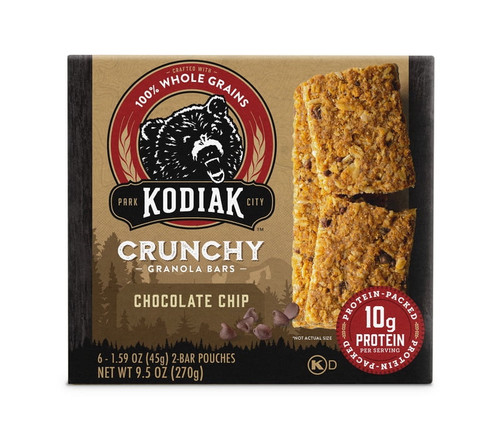 Kodiak Cakes Chocolate Chip Crunchy Granola Bar, 9.5 Ounces(price/case)