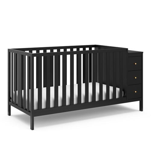 Storkcraft Malibu 3-in-1 Convertible Baby Crib, Black