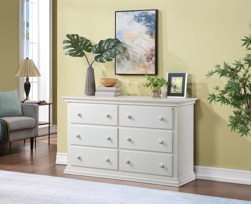 Suite Bebe Haven Hill Universal 6 Drawer Double Dresser White