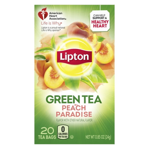 Lipton Peach Paradise Green Tea, Tea Bags 20 Count
