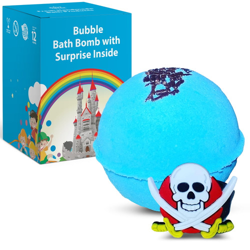 Bubble Bath Bomb For Kids With Surprise Ring Inside (pirate Ring)