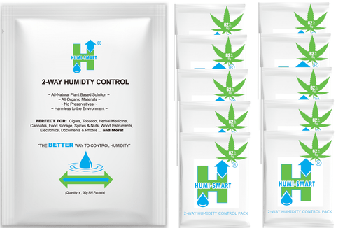 Humi-smart 62% Rh 2-way Humidity Control Packet - 8 Gram 10 Pack