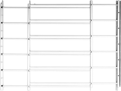 Knape & Vogt John Sterling Swing-open Style 6-bar Child Safety And Window Guard, White, 1136, Width 24" To 42"-max Height: 25", Black, Pack Of 1