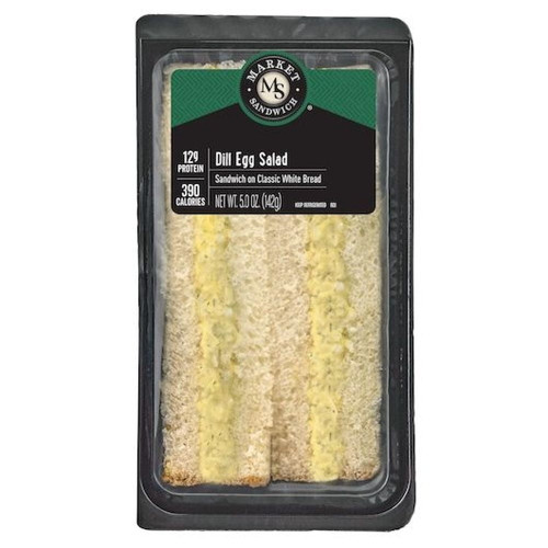 Market Classic White Bread Dill Egg Salad Sandwich, 5 Ounce -- 10 Per Case