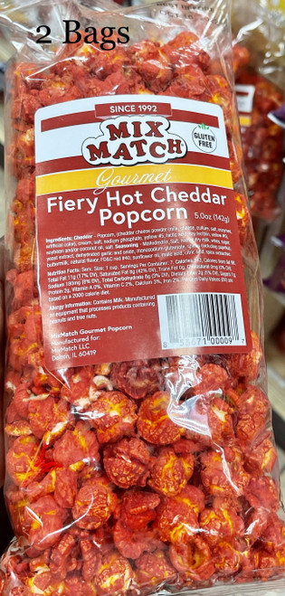 Mix Match Gourmet Fiery Hot Cheddar Popcorn 2 Bags 5.0oz