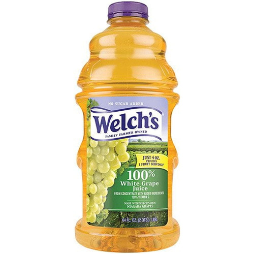 Welchs Juice 64oz Bottle (pack Of 4) Choose Flavor Below (white Grape 100% Juice)