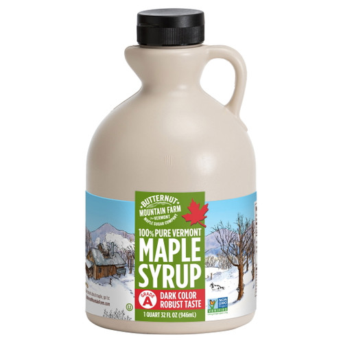 Butternut Mountain Farm 100% Pure Vermont Maple Syrup Dark, 32 Fl Oz