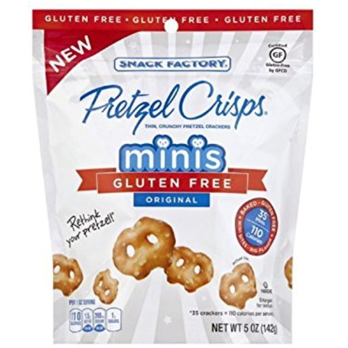 Gluten Free Pretzel Crisps Minis - Original Flavor 5 Oz Bag (4 Pack)