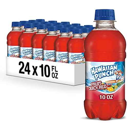Hawaiian Punch Fruit Juicy Red, 10 Fl Oz Bottles (pack Of 24)
