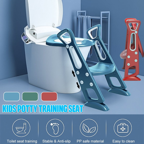 Potty Training Seat With Step Stool Ladder,potty Training Toilet For Kids Boys Girls Toddlers,comfortable Safe Padded Potty Seat With Anti-slip Pads Ladder