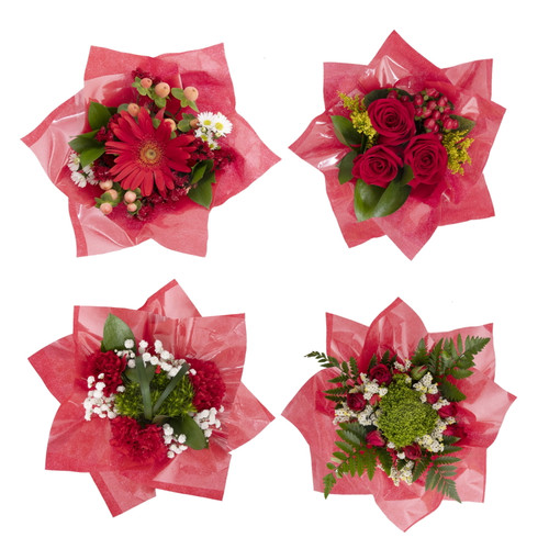 Red Mini Floral Bouqueto - Fresh Cut - 4 Pack