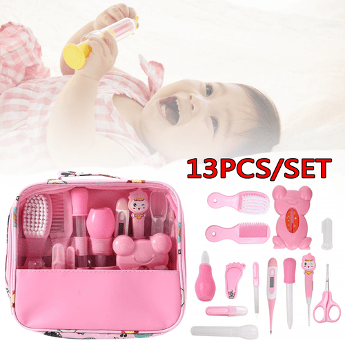 13pcs Baby Beauty Care Set Cartoon Cloth Bag Grooming Care