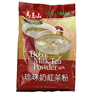 Ninechef Bundle - Greenmax Boba Milk Tea Powder Black Tea 24.5 Ounce (5 Bag) + 1 Ninechef Chopstick