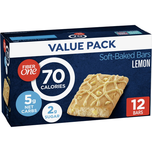Fiber One 70 Calorie Lemon Snack Bars, 12 Count