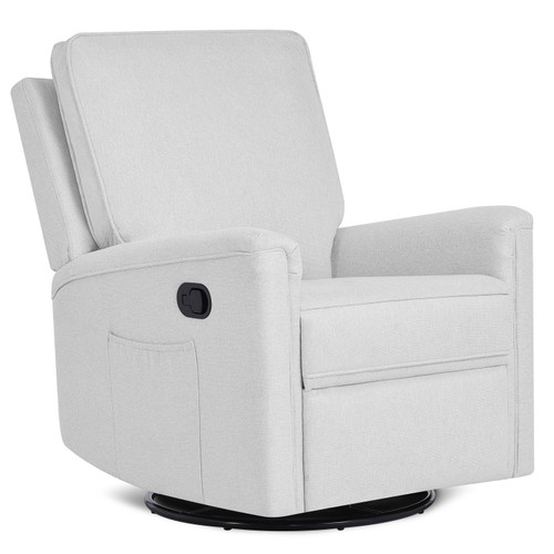 Evolur Beau Glider Recliner / Swivel Glider / Easy Assembly Recliner Chair, Morning Grey